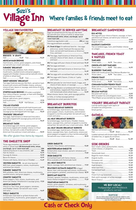 village inn thanksgiving carryout menu.